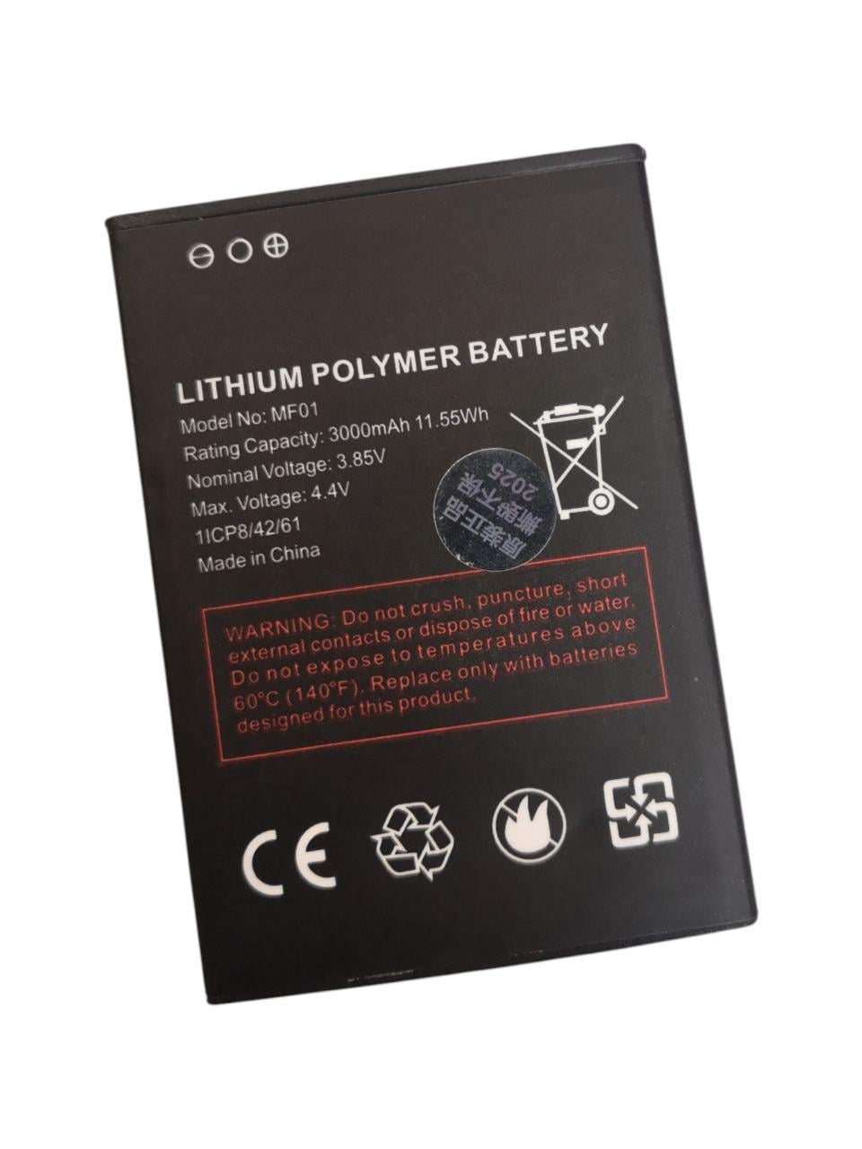 Аккумулятор для T-Mobile 4G LTE WiFi Hotspot/AT&T Turbo Hotspot 2/MF01 3000 mAh (000013105)