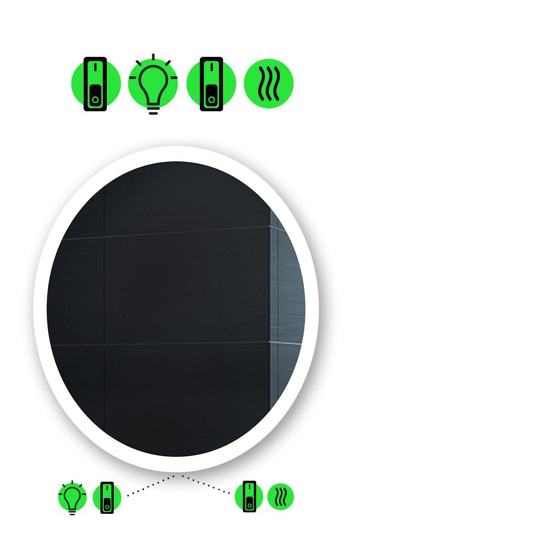 Зеркало Amor LED с подогревом и двумя механическими выключателями 60x60 см (13498977) Зеркало Amor LED с подогревом и двумя механическими выключателями 60x60 см (13498977)