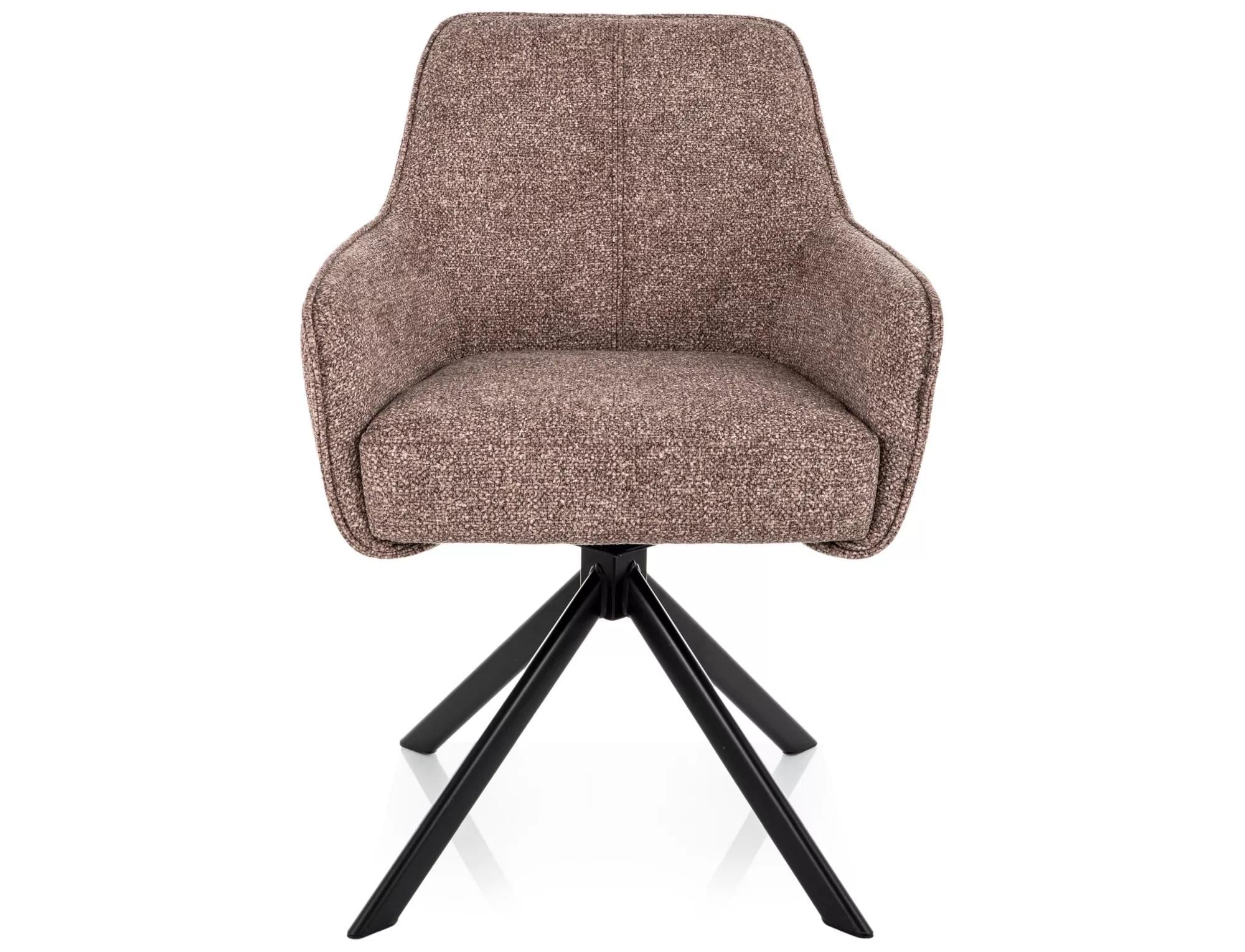 Стул кухонный обеденный мягкий Signal Notti Leo Темно-бежевый/Черный