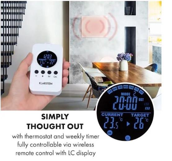 Інфрачервоний настінний обігрівач KLARSTEIN Wonderwall Air Infinite 300 300W (10035168) - фото 5 Інфрачервоний настінний обігрівач KLARSTEIN Wonderwall Air Infinite 300 300W (10035168) - фото 5