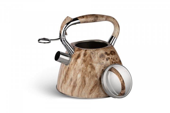 Чайник с свистком для индукционной плиты Edenberg EB-1985 из нержавеющей стали 3 л Светло-коричневый (2530556632) - фото 2 Чайник с свистком для индукционной плиты Edenberg EB-1985 из нержавеющей стали 3 л Светло-коричневый (2530556632) - фото 2