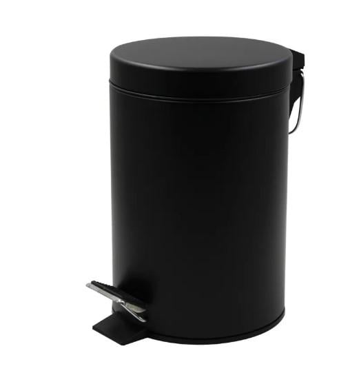 Ведро для мусора Zerix Solo-TC0105 круглое 5 л Черный (ZX5898) Ведро для мусора Zerix Solo-TC0105 круглое 5 л Черный (ZX5898)