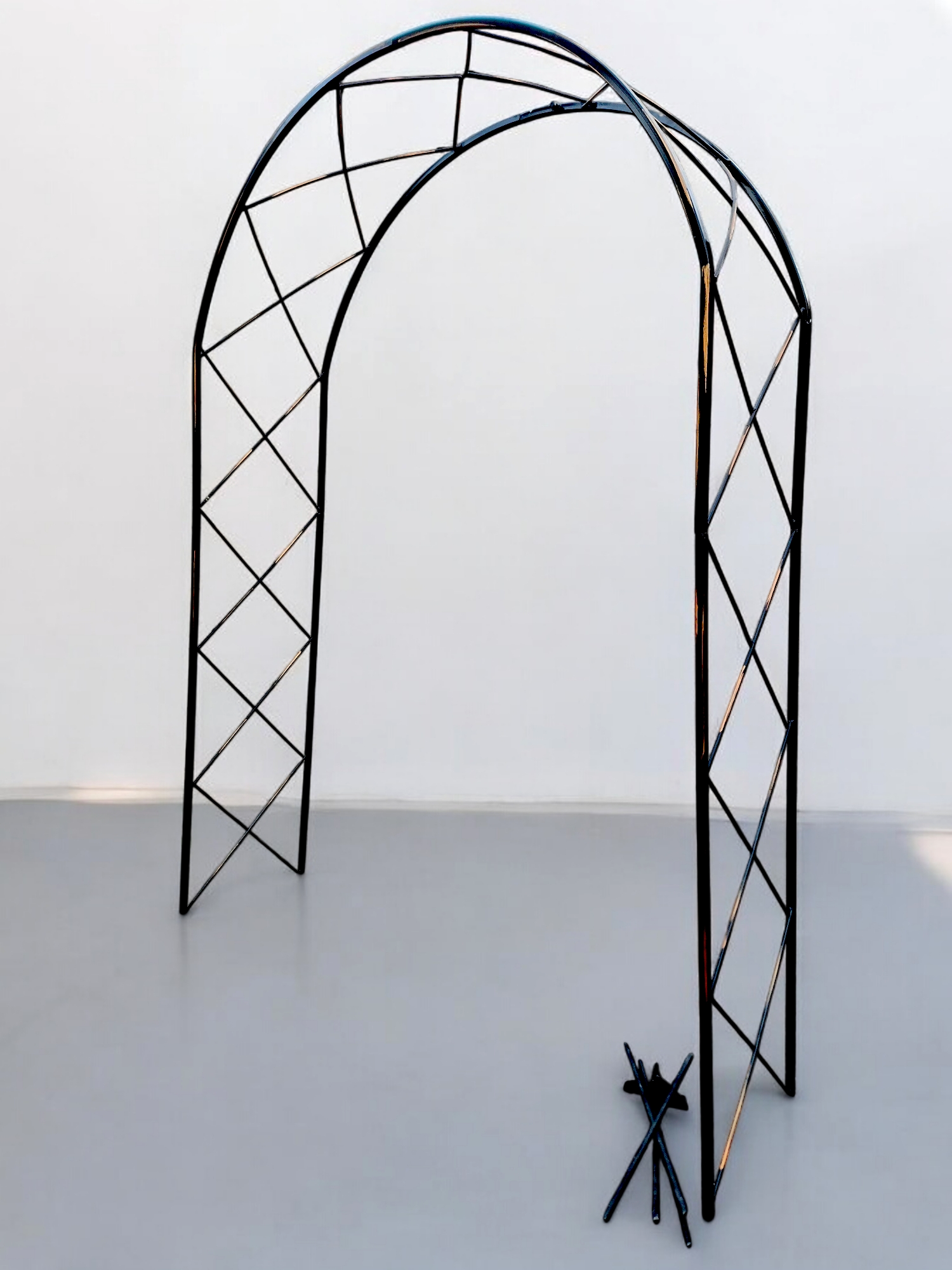 Арка садова одинарний Ромб кована металева 2х1,3 м (25442219)