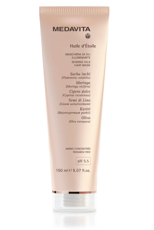 Маска для блеска и шелковистости Medavita Huile D'etoile Shining Oils Hair Mask для всех типов волос с драгоценными маслами 150 мл (106598656)