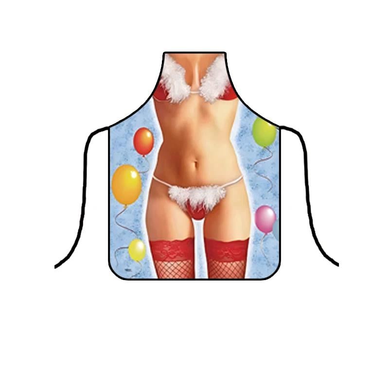 Фартук новогодний для женщин 75х60 см Разноцветный (50085)