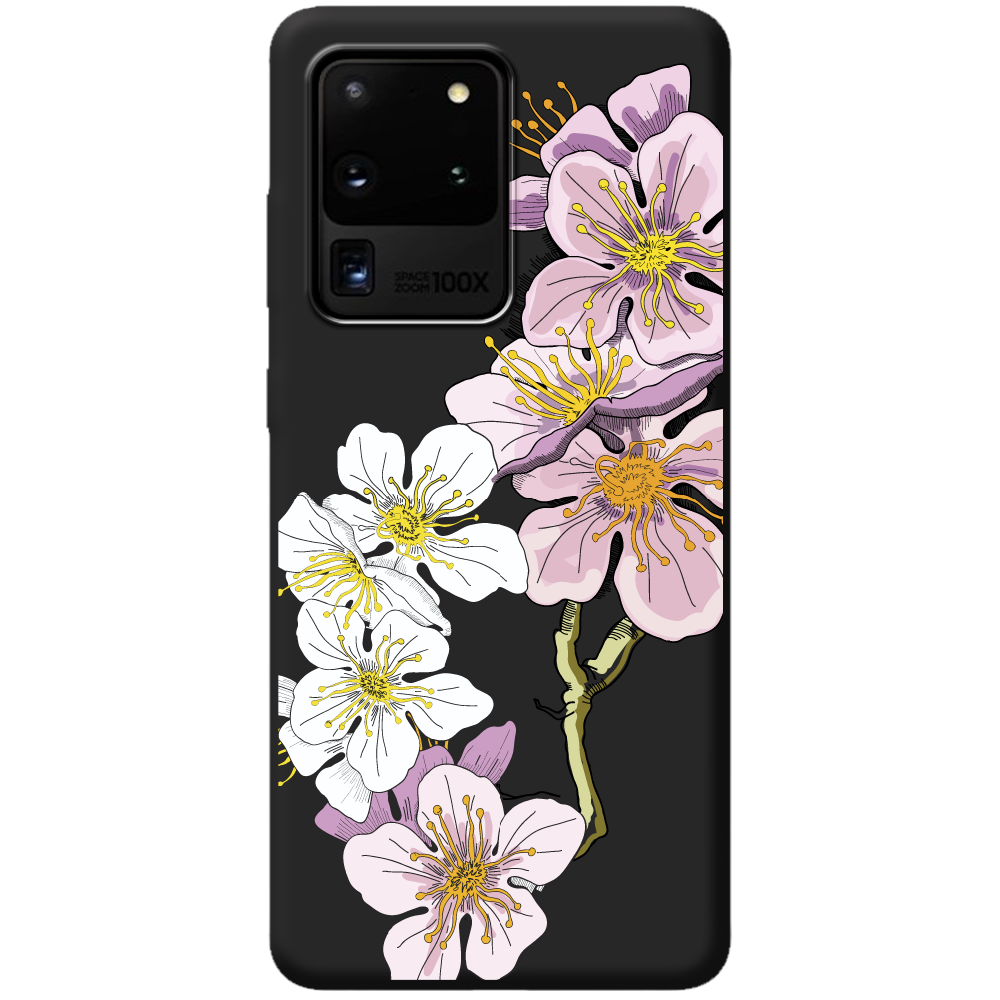 Чехол Boxface Samsung G988 Galaxy S20 Ultra Cherry Blossom Черный силикон (38878-cc4-44015)