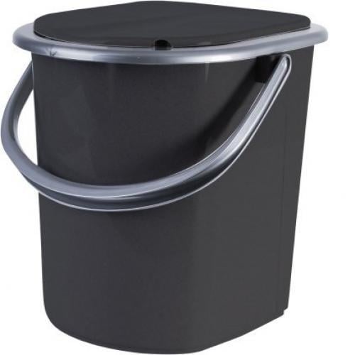 Ведро-туалет Stenson 1169096 22 л Серый/Гранитный (11401361)
