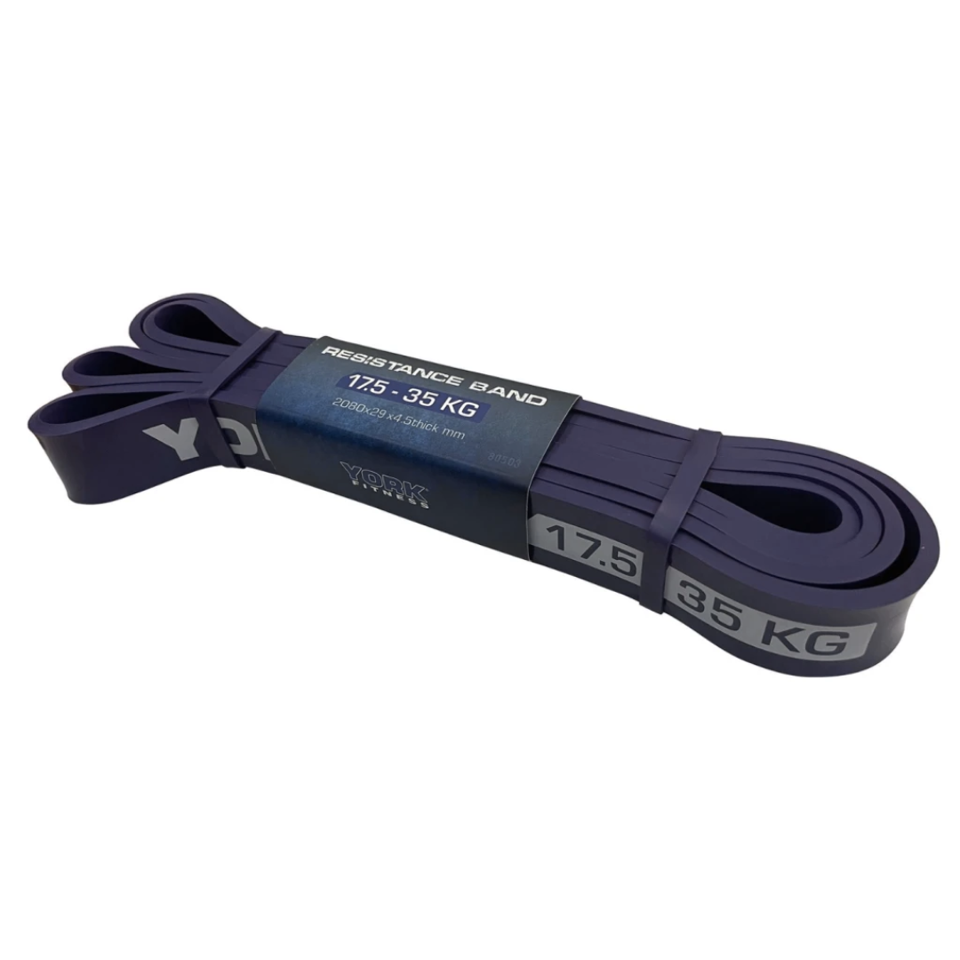 Резинка для фитнеса York 2080x29x4,5 мм 17,5-35 кг Фиолетовый (3544) - фото 3