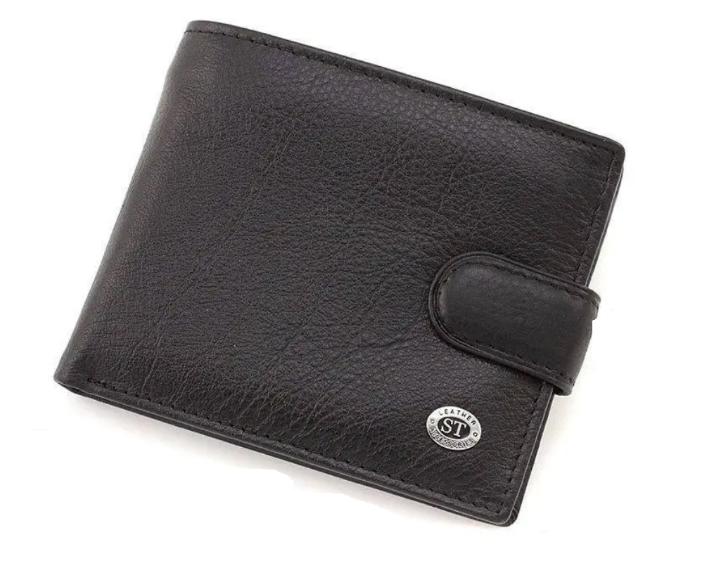 Кошелек мужской ST Leather из натуральной кожи Черный (45963) Кошелек мужской ST Leather из натуральной кожи Черный (45963)