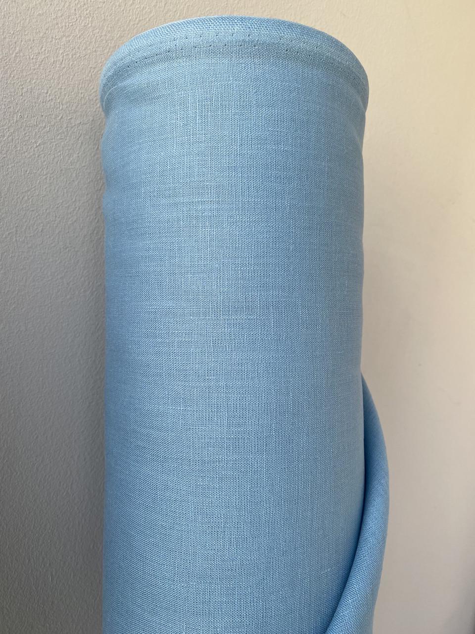 Ткань костюмная LINEN PLUS 100% лен 143 см 1586 Голубой - фото 4 Ткань костюмная LINEN PLUS 100% лен 143 см 1586 Голубой - фото 4