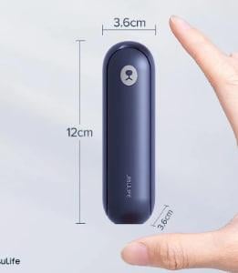 Вентилятор ручний JISULIFE Life8 12-21 ч. автономності 2000 мАг Power Bank LED ліхтарик 2 швидкості Білий (2656605779) - фото 7