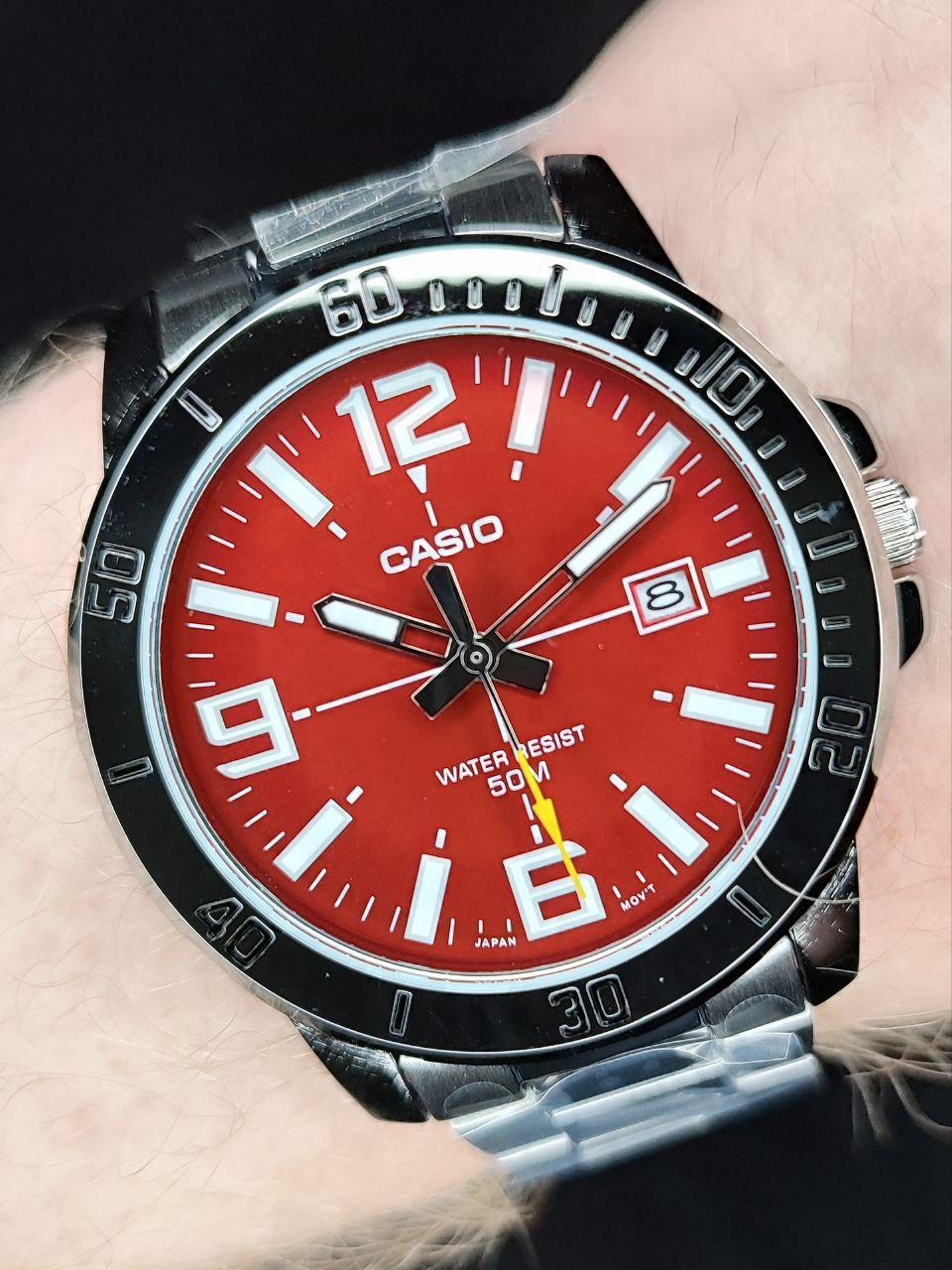 Наручные часы мужские Casio MTP-VD01D-4B Timeless Collection Розовый (2670260564)