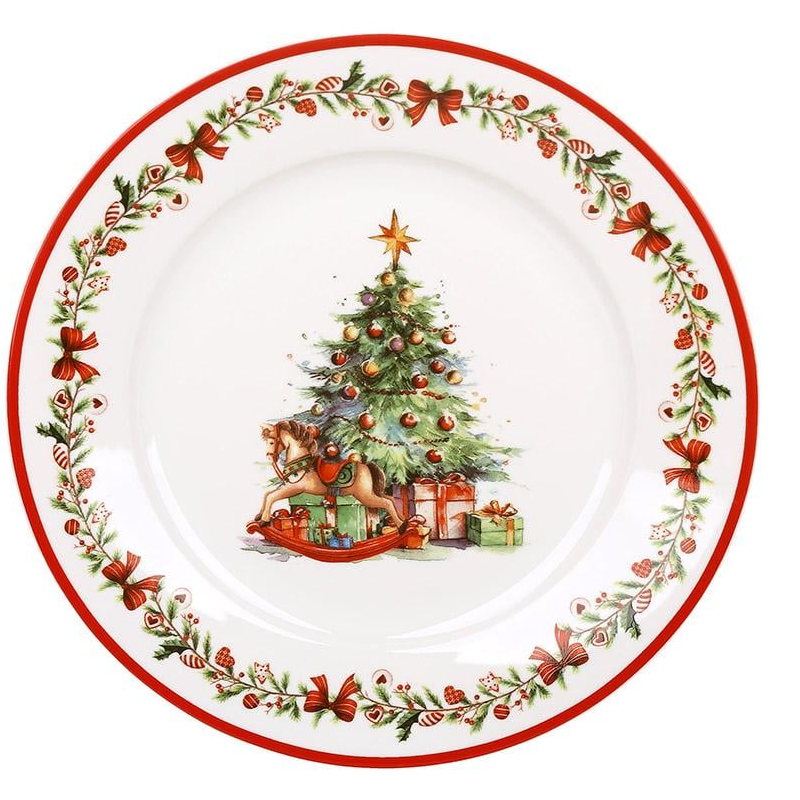 Тарелка BonaDi Рождественская елка 19 см (498-324)