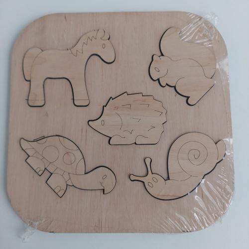 Пазл-сортер деревянный Животные 20х20 см (0081)