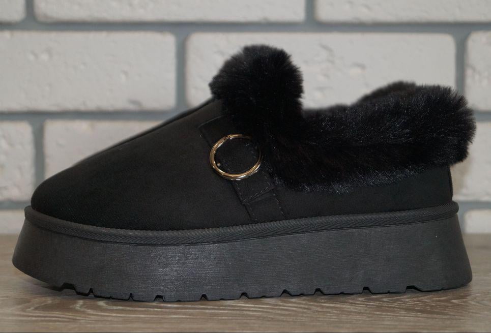 Угги женские зимние на платформе Loretta р. 39 25 см Черный (31555-39)