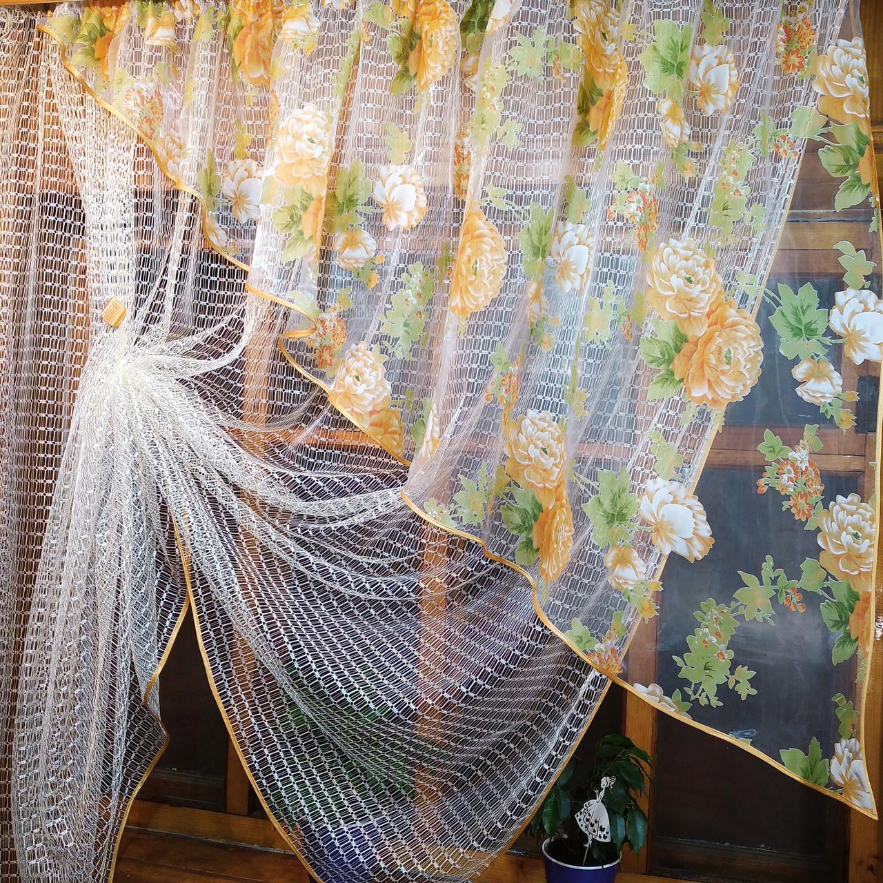 Шторы Фаина правая Молочный/Пион/Желтый (1718123374) - фото 6 Шторы Фаина правая Молочный/Пион/Желтый (1718123374) - фото 6