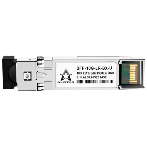 Модуль ALISTAR SFP-10G-LR-BX-U SFP+ 10G BASE-BX 1SM WDM LC 20KM TX1270/RX1330nm DOM для коммутаторов Grey (27918343)