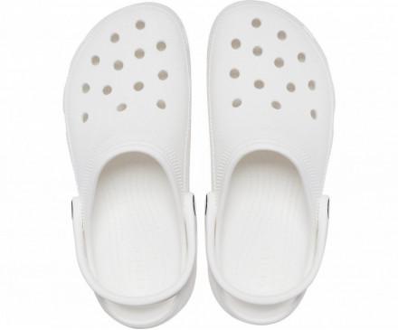 Сабо женские Crocs Classic Platform Clog M7W9 р. 39 25,5 см White (206750) - фото 4