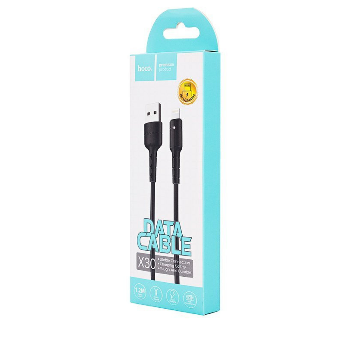 Кабель Hoco X30 Star Charging data cable for Lightning Black - фото 2