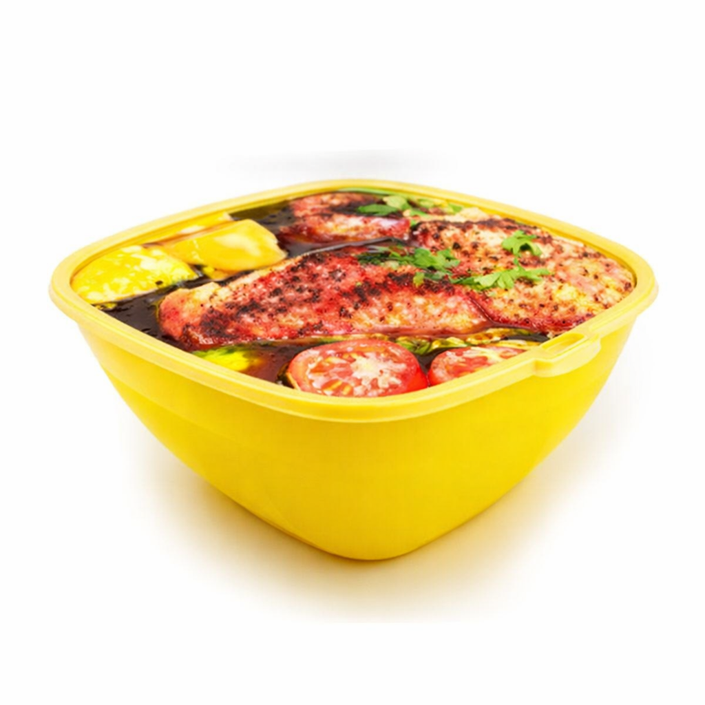 Миска с крышкой PB-225 1,5 л 19х19х8 см Желтый (33087685) Миска с крышкой PB-225 1,5 л 19х19х8 см Желтый (33087685)