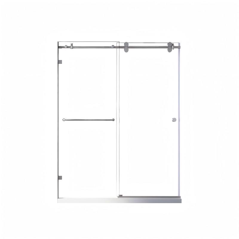 Дверь в нишу Koer SR SD06-120x220-TR-01 прозрачное стекло Easy Clean 8 мм Хром (KR5367) - фото 3