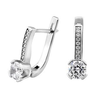 Серьги серебряные универсальные с камнями разной формы