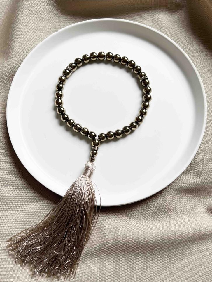 Чотки з гематіту Золотий (5414) - фото 1 Чотки з гематіту Золотий (5414) - фото 1