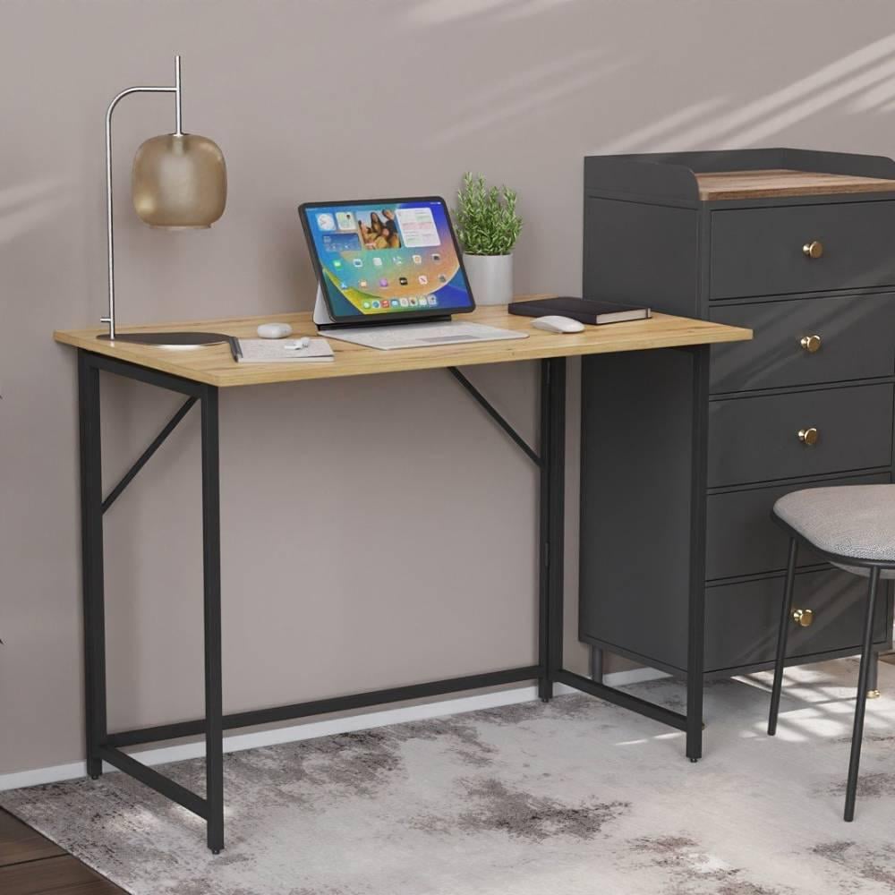 Стол раскладной Ferrum-decor Морис металл/ДСП 16 мм 750x1000x600 мм Черный/Дуб Артизан (FRD-104674)