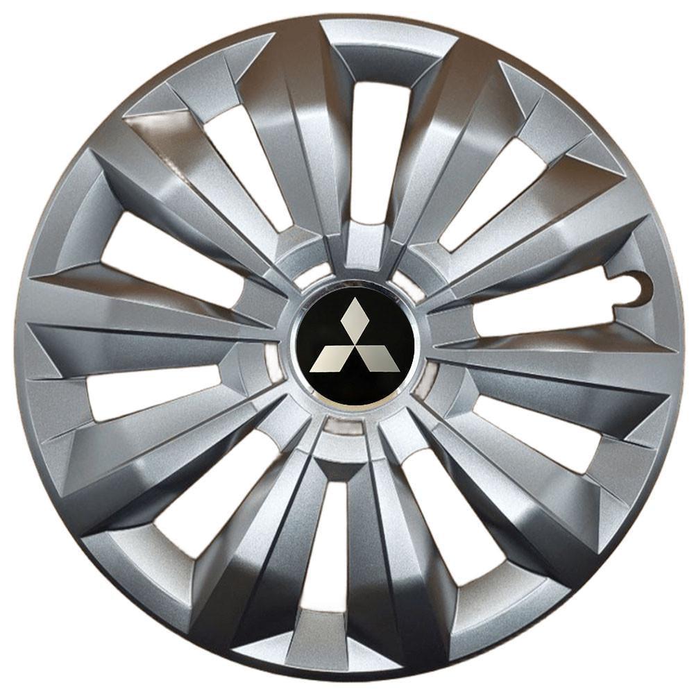 Ковпаки SJS R16 з логотипом Mitsubishi 434 4 шт. Сріблястий (2789081286)