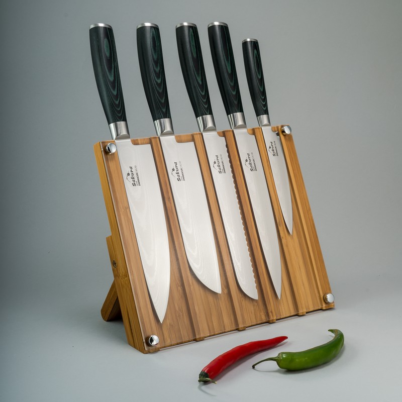 Набор ножей Micarta 5 шт из дамасской стали