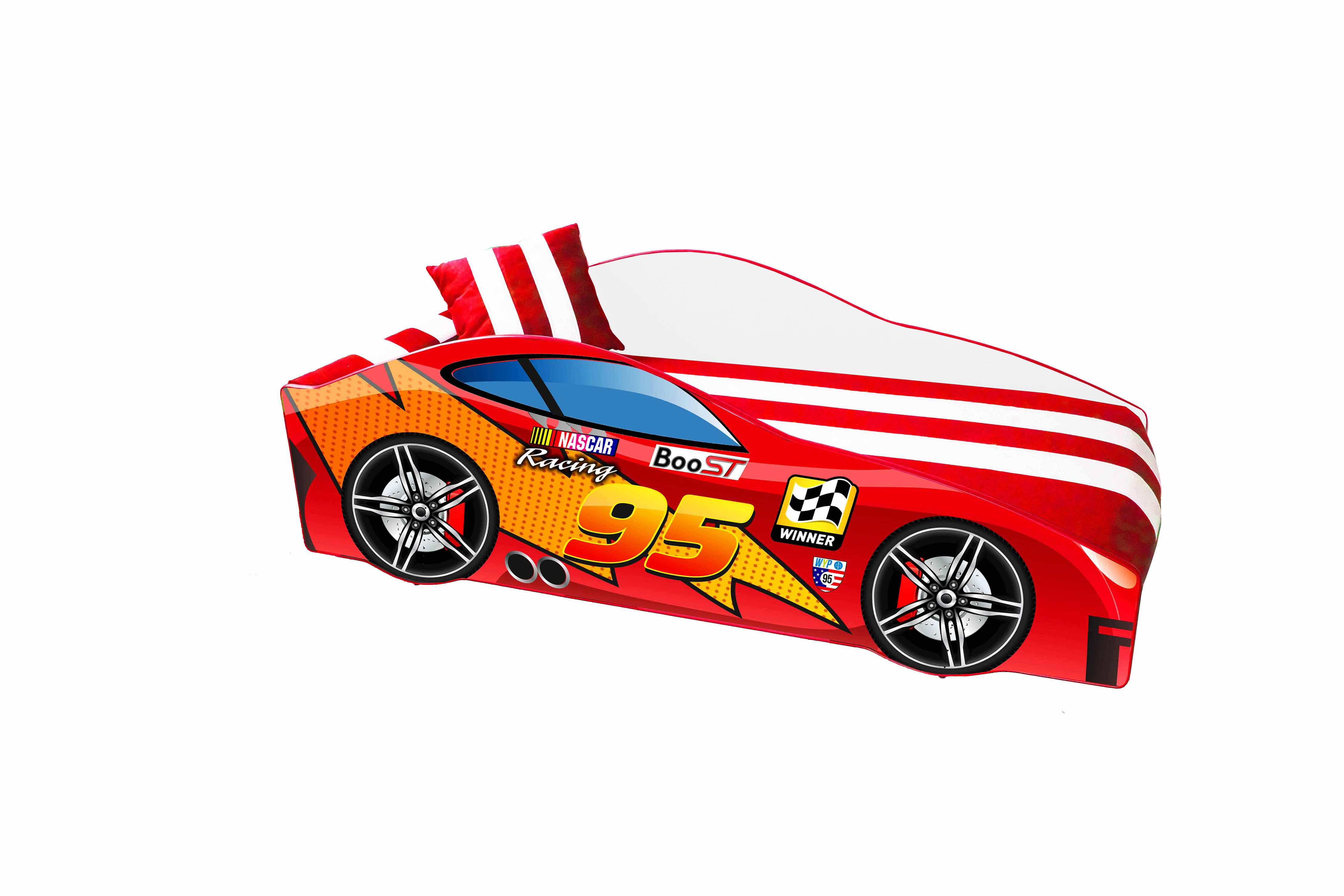 Ліжко у формі машини MCQUEEN 95 ELIT E-5 1770x836x570 мм Червоний