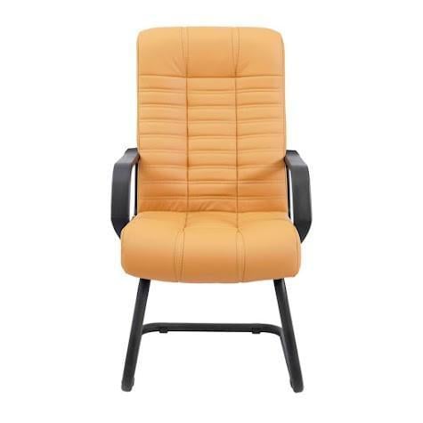 Крісло офісне комп'ютерне Atlant VIP CF натуральна шкіра Lux Бежевий