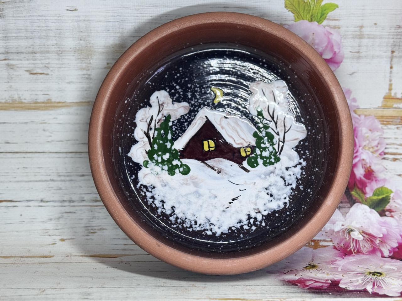 Кеци порционная Зима с рисунком для запекания 16 см (2048705967)