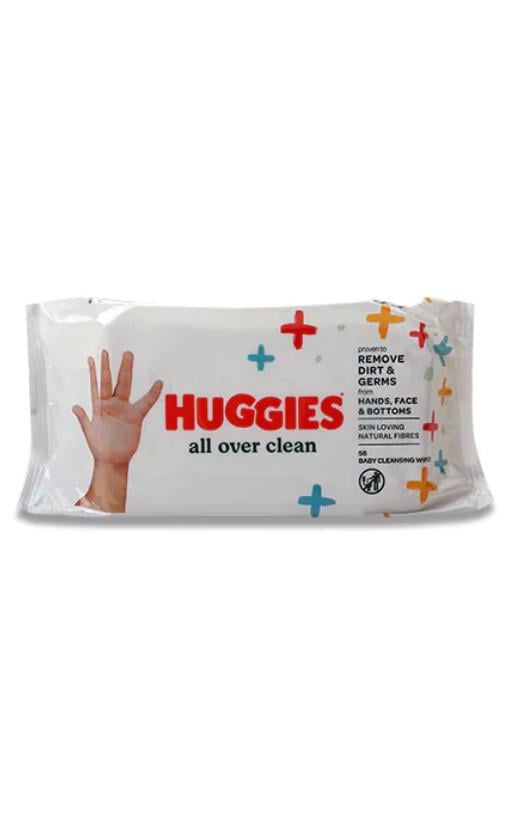 Дитячі вологі серветки Huggies All Over Clean 56 шт. (НФ-00001085)