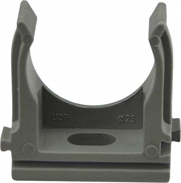 Тримач-кліпс з фіксатором АСКО-УКРЕМ ⌀25 мм під дюбель поліпропілен 25 шт. Сірий (3113) - фото 3