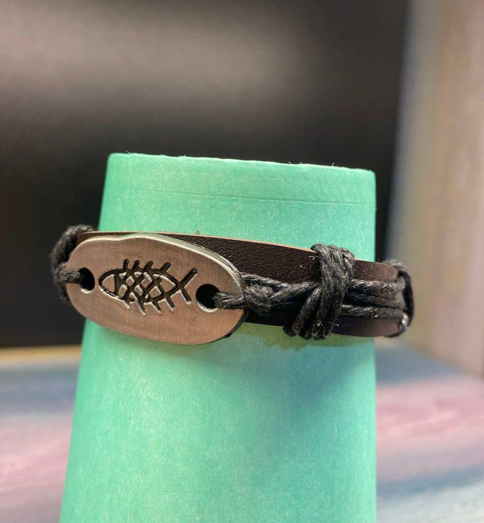 Браслет из экокожи PG06145 Рыба на завязке 6 см (14244837) Браслет из экокожи PG06145 Рыба на завязке 6 см (14244837)