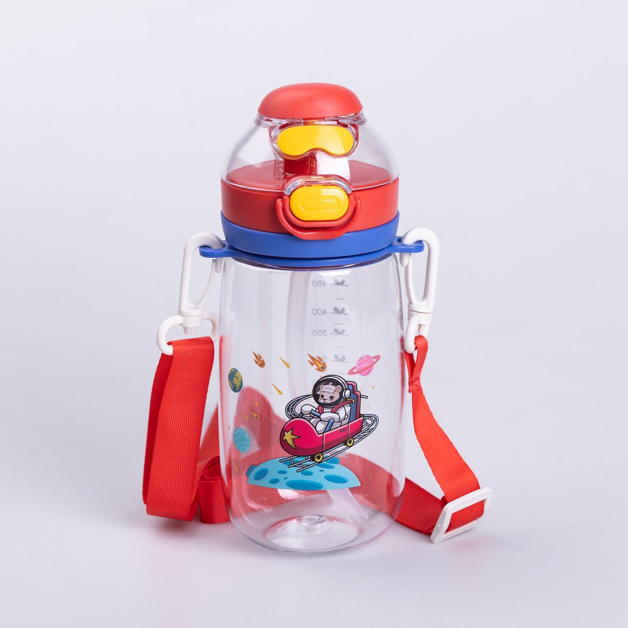 Пляшка для води дитяча з ремінцем 550 мл Червоний (HP-14-45R) - фото 5
