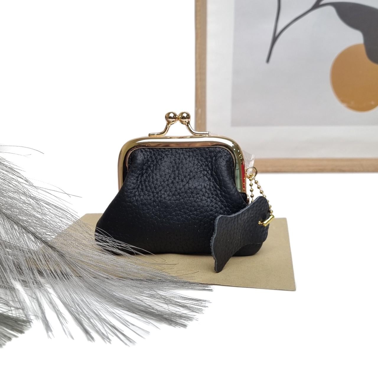 Монетниця для дрібниць Helen Verde натуральна шкіра Чорний (2027 black)