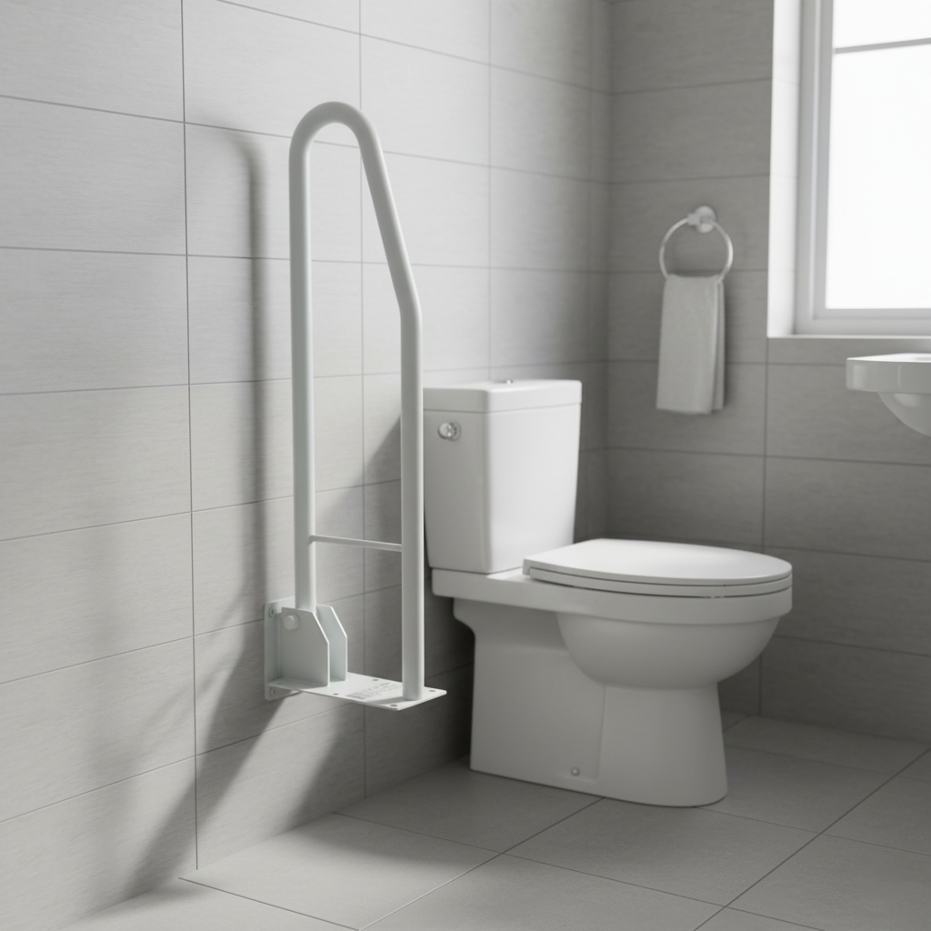 Поручень відкидний для ванної кімнати алюмінієвий OSD-8202 - фото 2 Поручень відкидний для ванної кімнати алюмінієвий OSD-8202 - фото 2