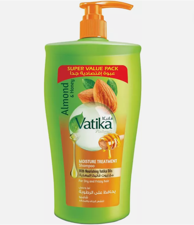 Шампунь зволожуючий Dabur Vatika із солодким мигдалем для сухого кучерявого та жорсткого волосся 600 мл