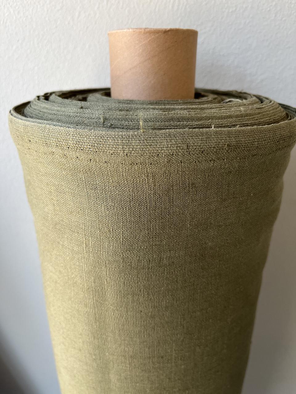Тканина Linen Plus костюмна 100% льон Оливковий 1524 - фото 4