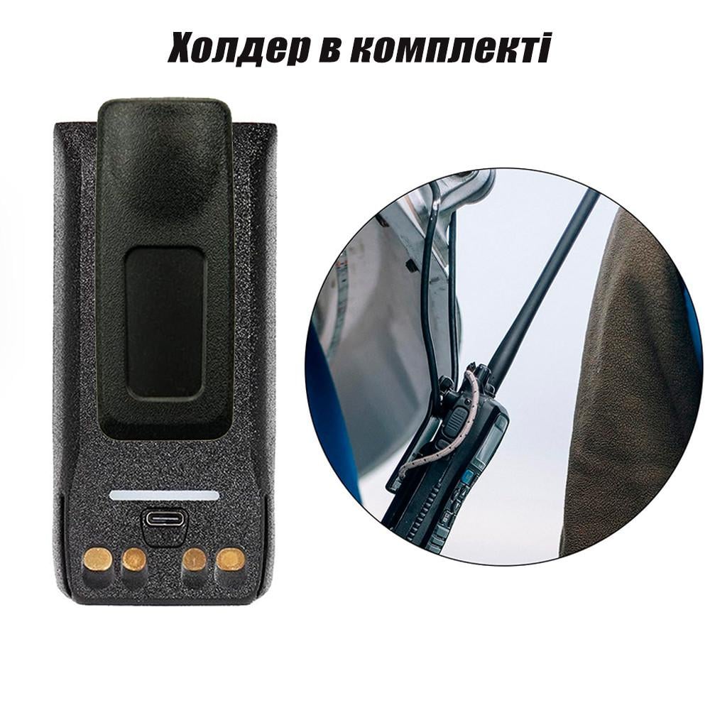 Акумулятор для Рації Motorola R7 R7A 3000 mAh з USB-C (19480597) - фото 5