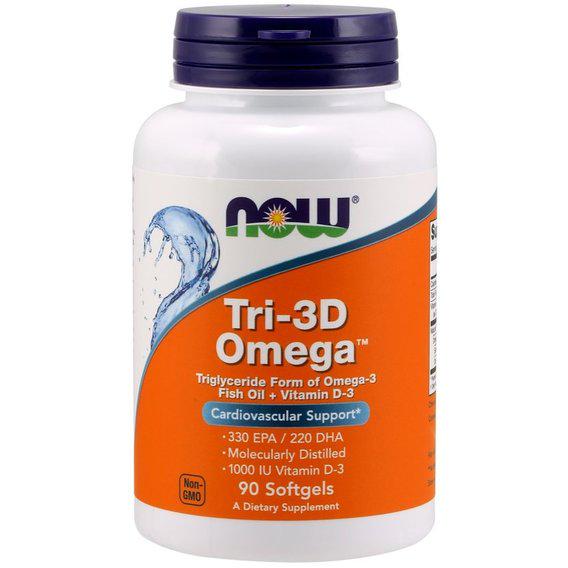 Омега 3 Now Foods Tri-3D Omega 90 мягкая. капс. (000003346)