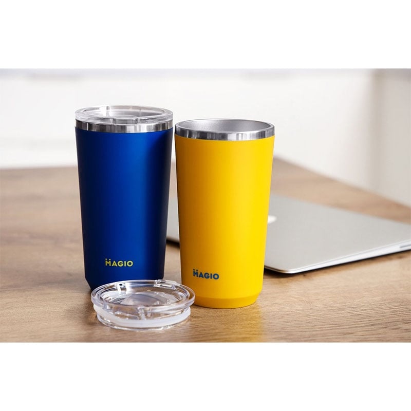 Термокружка Magio MG-1040Y 400 мл Yellow (23678448) - фото 5
