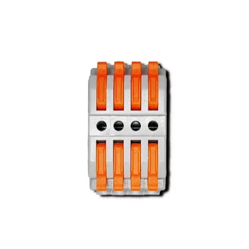 Клемма проходная Tactix 0,08-4 мм2 32А 4х1-4х1 одинарная 41,5х23,6х14,7 мм Оранжевый (CT223-4)