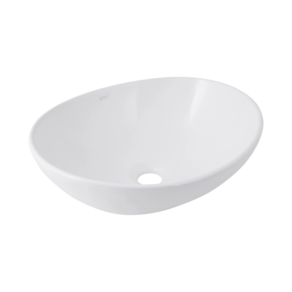 Раковина накладная Qtap Dove 415x340x140 мм овальная White (46783)