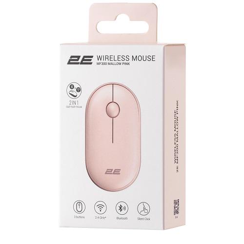 Комп'ютерна мишка 2Е MF300WPN Silent WL BT Mallow Pink (13103756) - фото 6