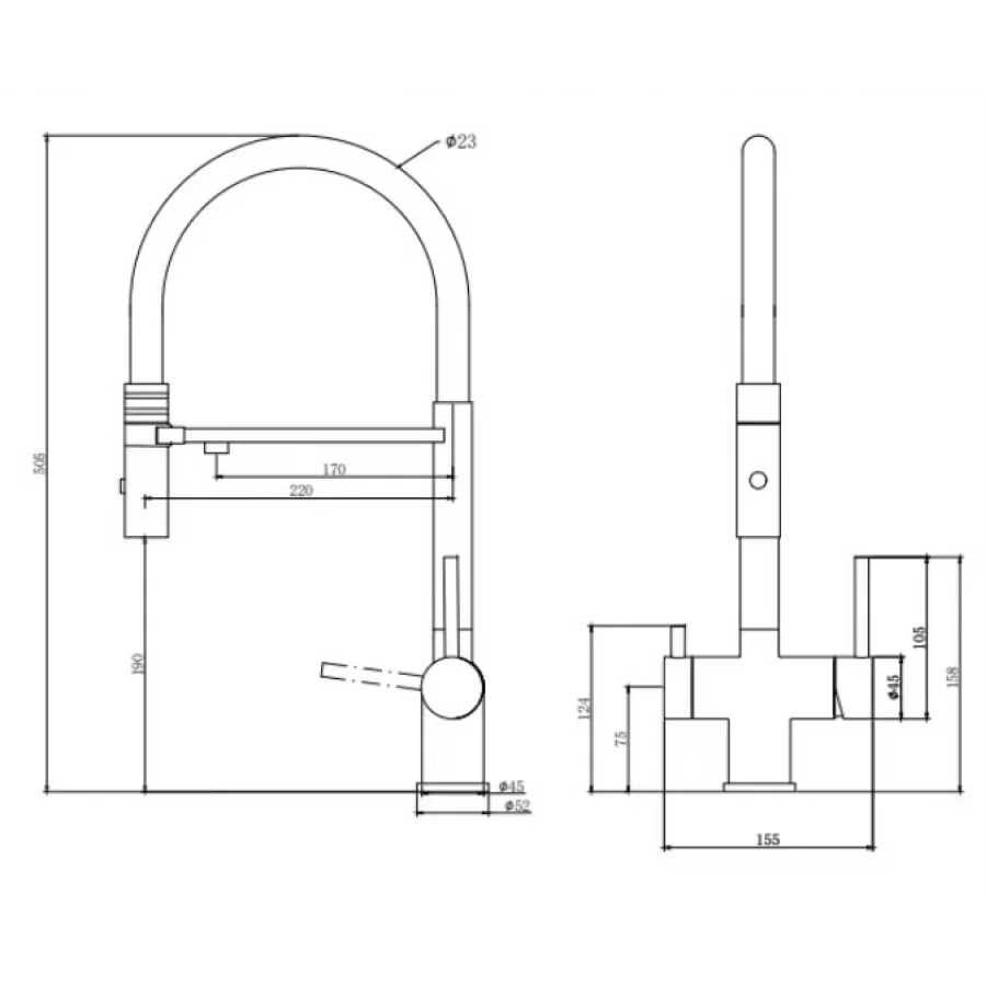Змішувач кухонний LEOMIKAO KAWAGUCHI-S Flexo Filter IN PVD нержавіюча сталь (526806) - фото 2 Змішувач кухонний LEOMIKAO KAWAGUCHI-S Flexo Filter IN PVD нержавіюча сталь (526806) - фото 2