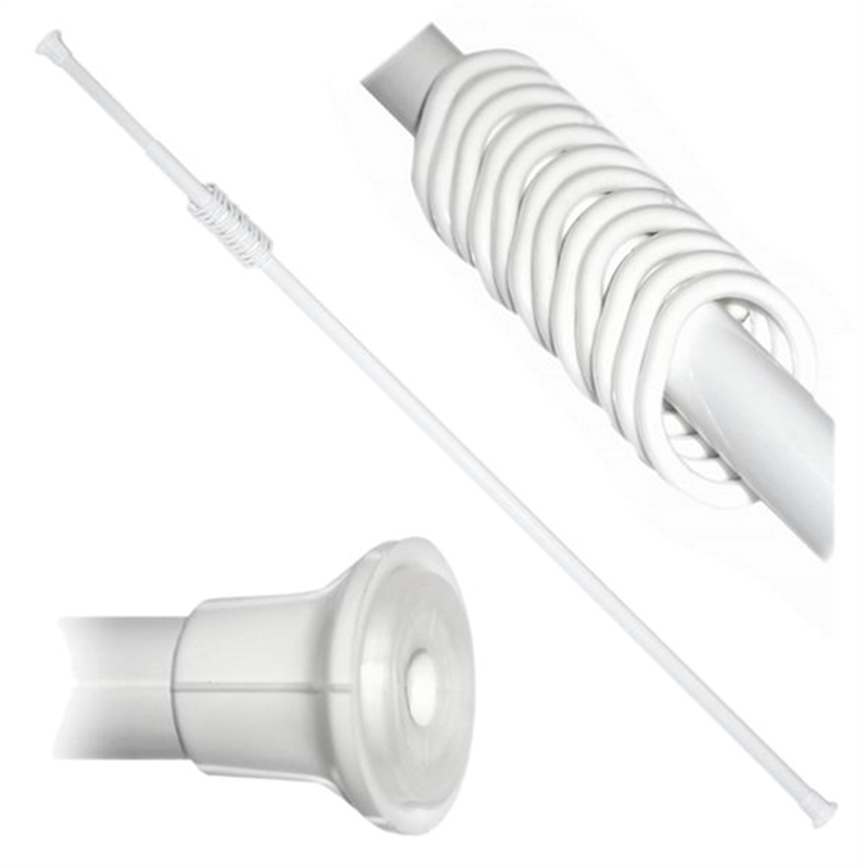 Карниз раздвижной с кольцами в комплекте металлический для ванной комнаты 130-260 см (26610999) - фото 7