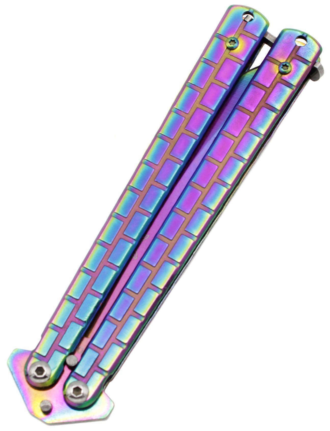 Нож-бабочка A822 с цветным лезвием (20173)